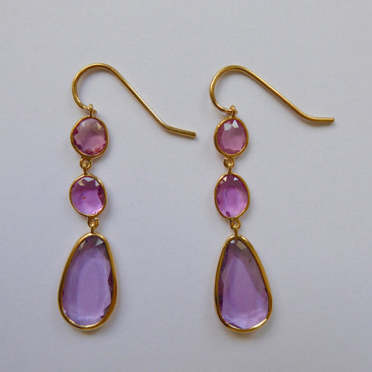 Pink Sapphire Earrings