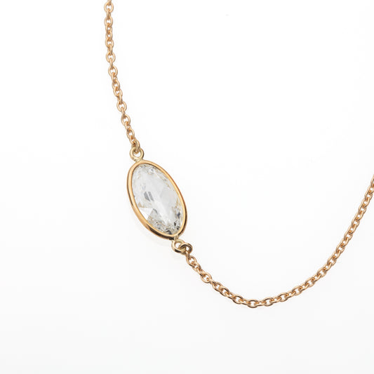 Double Rose Cut Diamond  Necklace