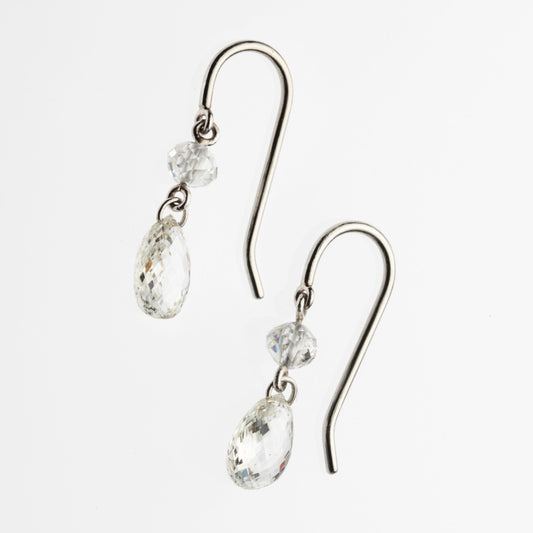 Briolette & Diamond Bead Earrings