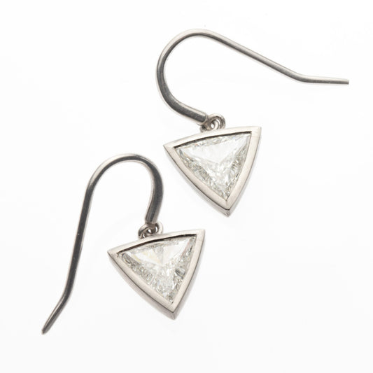 W2373 Triangular diamond earrings