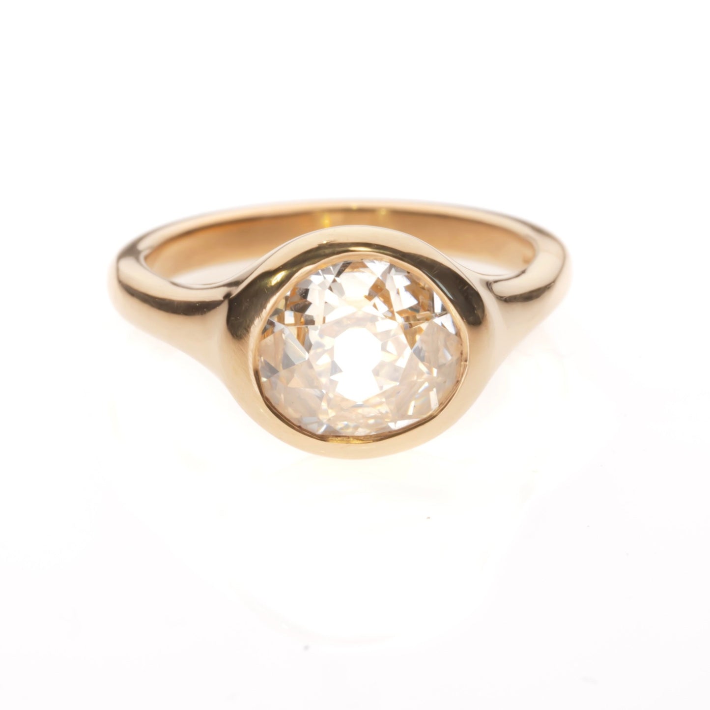 Egg Shaped Cushion Diamond Ring