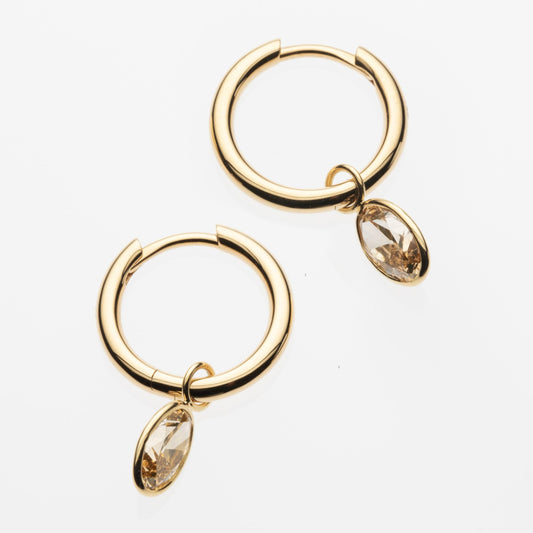 Diamond Hoop Earrings