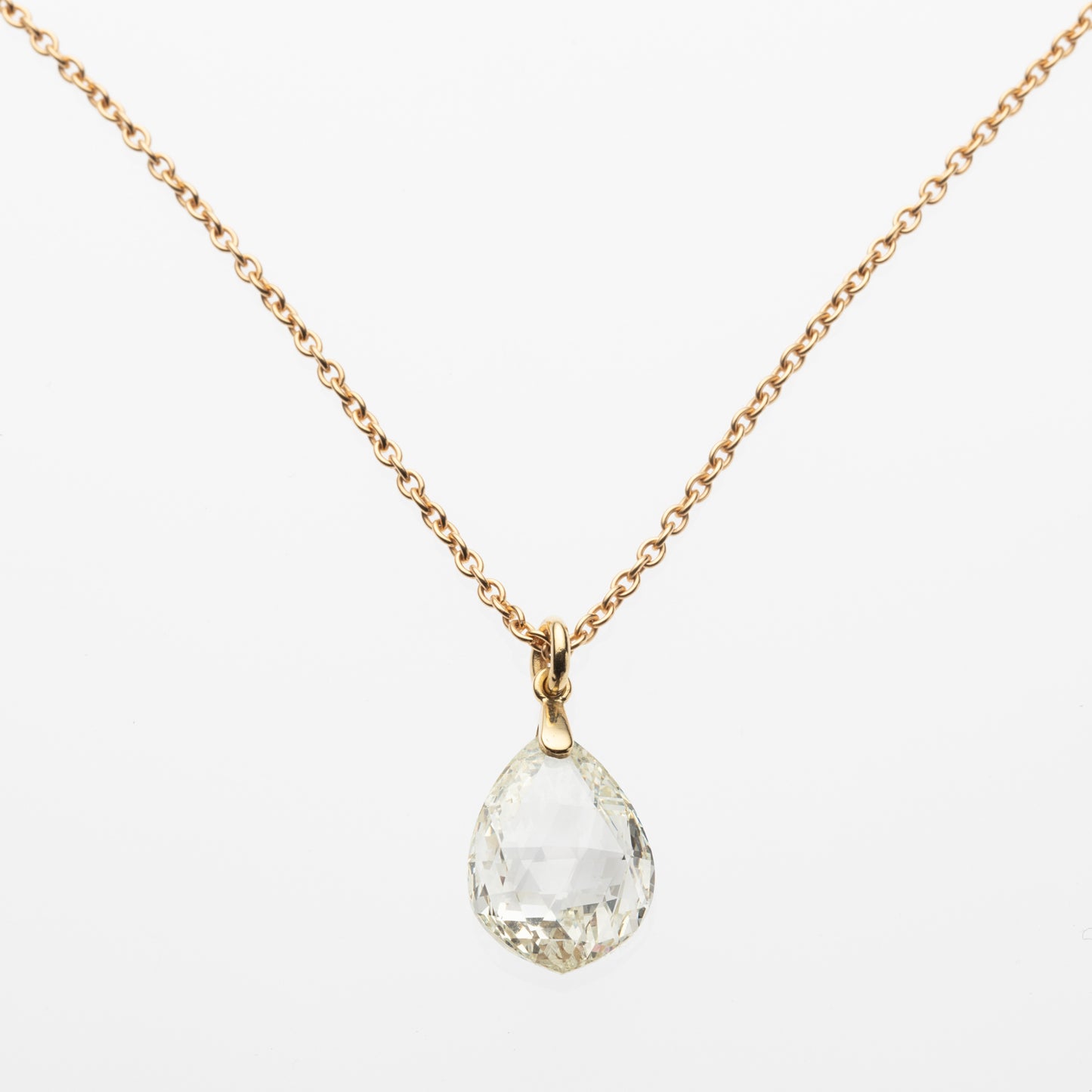 Double Rose Cut Diamond Necklace