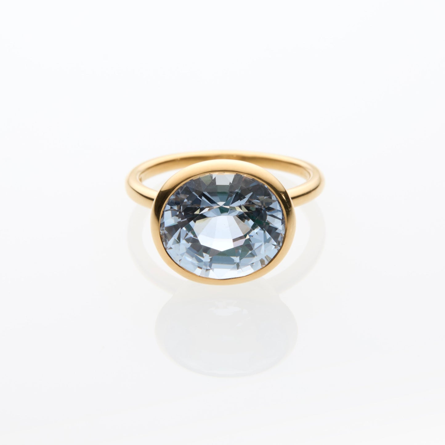 Oval Blue Sapphire Ring