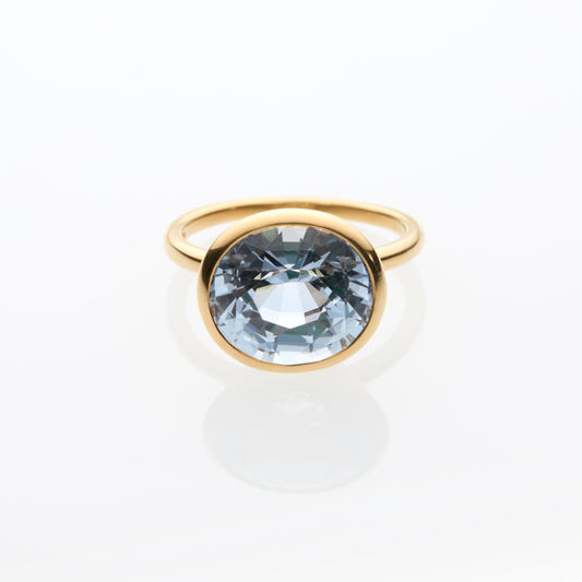 Oval Blue Sapphire Ring