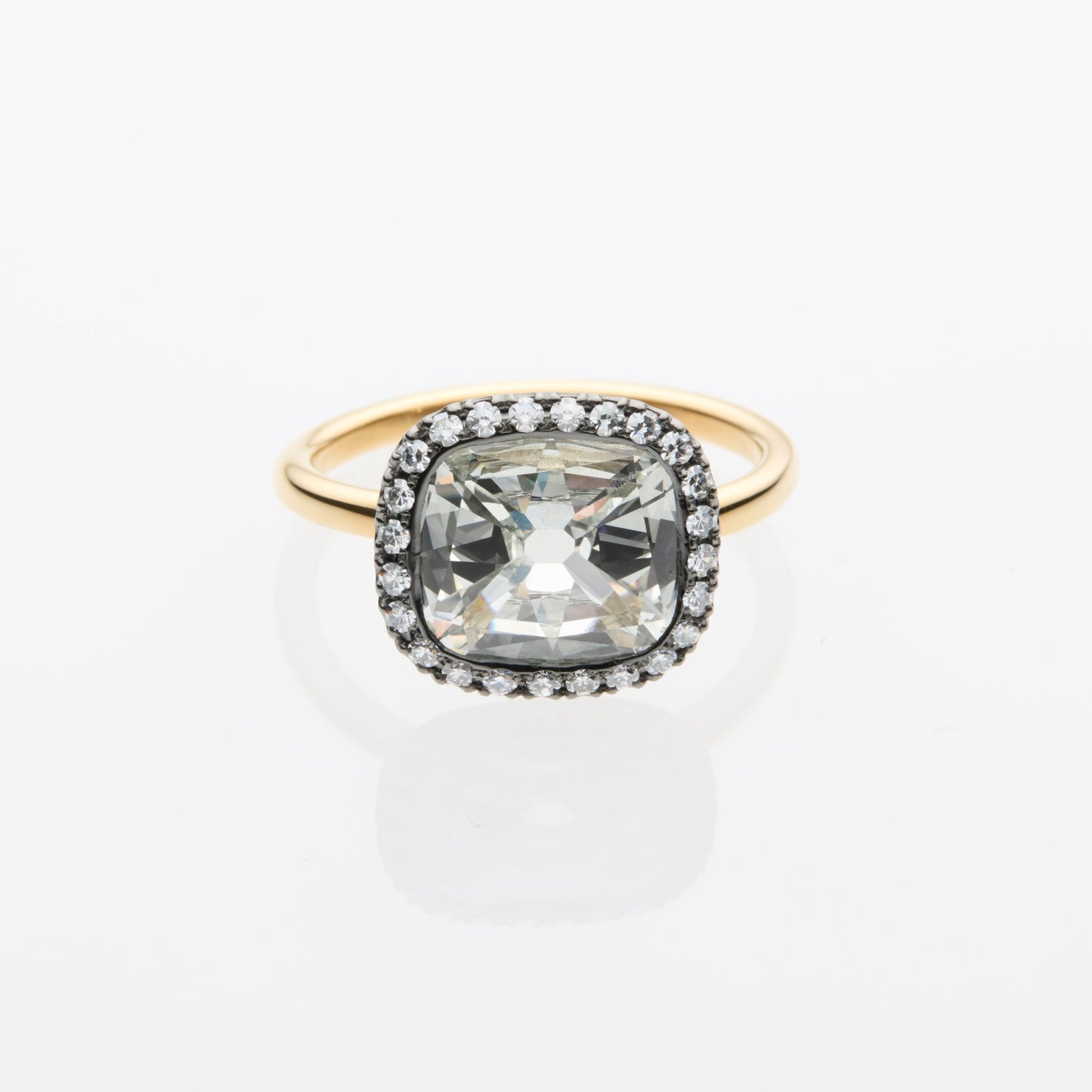 Cushion Old Cut Diamond Ring