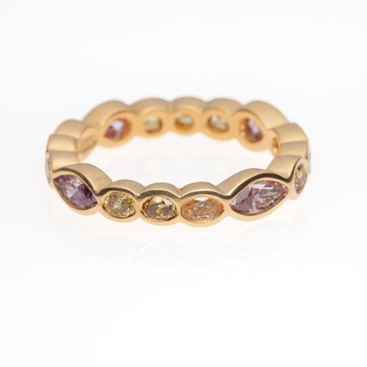 Coloured Diamond Eternity RIng