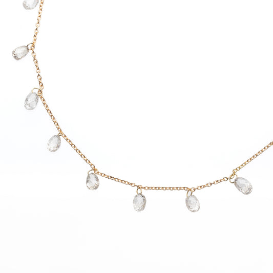 Diamond Briolette Necklace